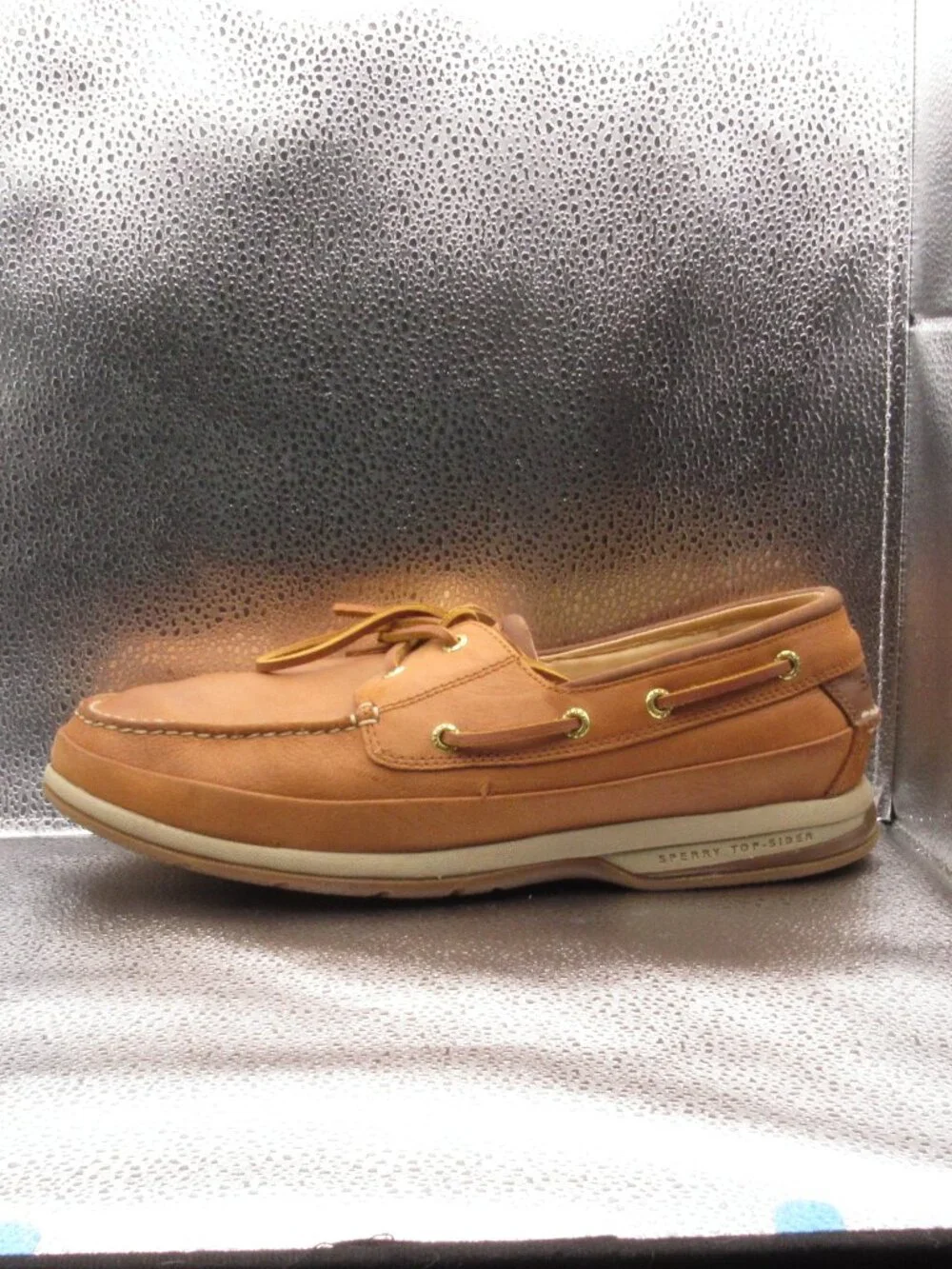 Sperry Gold Cup Brown Cymbal Two-Eye Boat Shoes Size 10.5 W Full-Grain Leather